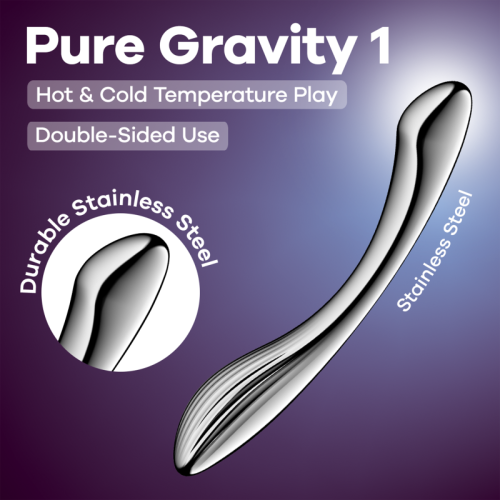 Satisfyer Pure Gravity 1 Metal Dildo - Image 3