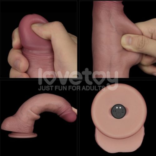 Vibrating Sliding Skin Pro II Silicone Dong 8.5 - Image 4