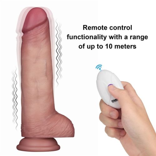 Vibrating Sliding Skin Pro II Silicone Dong 8.5 - Image 8