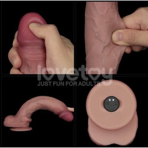 Vibrating Sliding Skin Pro II Silicone Dong 10in - Image 4
