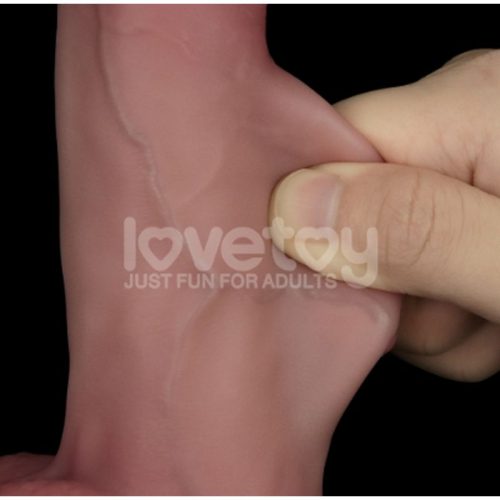 Sliding Skin Pro Dual Layer Silicone Dong 8in - Image 4