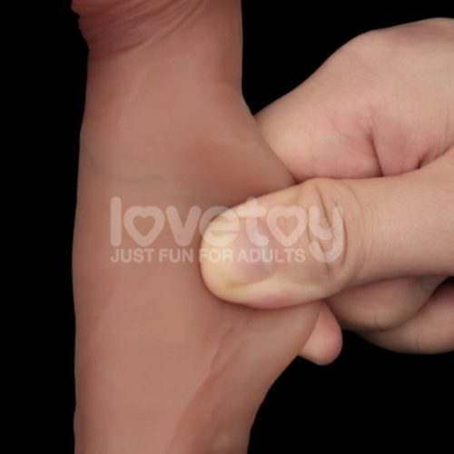 Sliding Skin Pro Dual Layer Silicone Dong 7.5in - Image 4