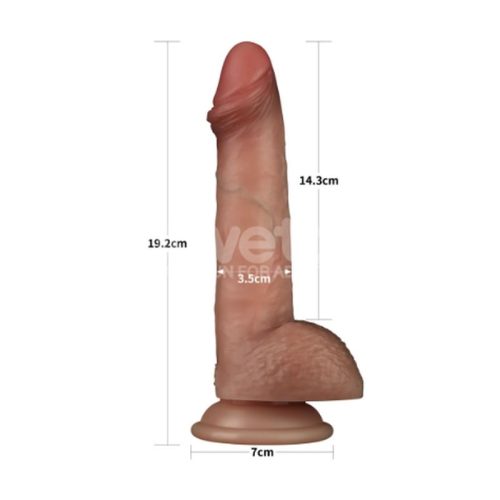 Sliding Skin Pro Dual Layer Silicone Dong 7.5in - Image 6