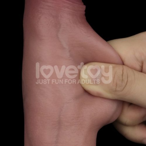 Sliding Skin Pro Dual Layer Silicone Dong 9in - Image 4