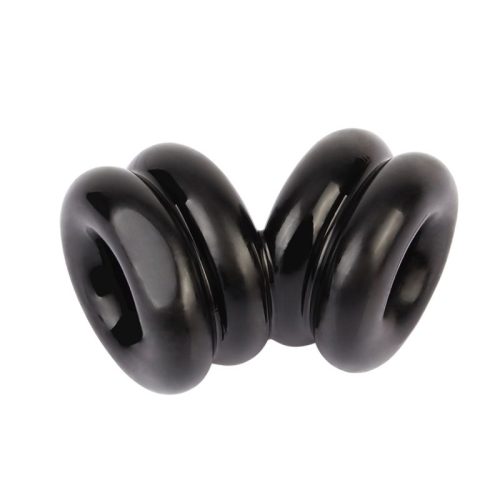 Double Stacked Dual Pleasure Ring Black - Image 3