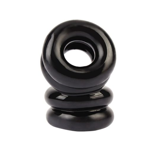 Double Stacked Dual Pleasure Ring Black - Image 4