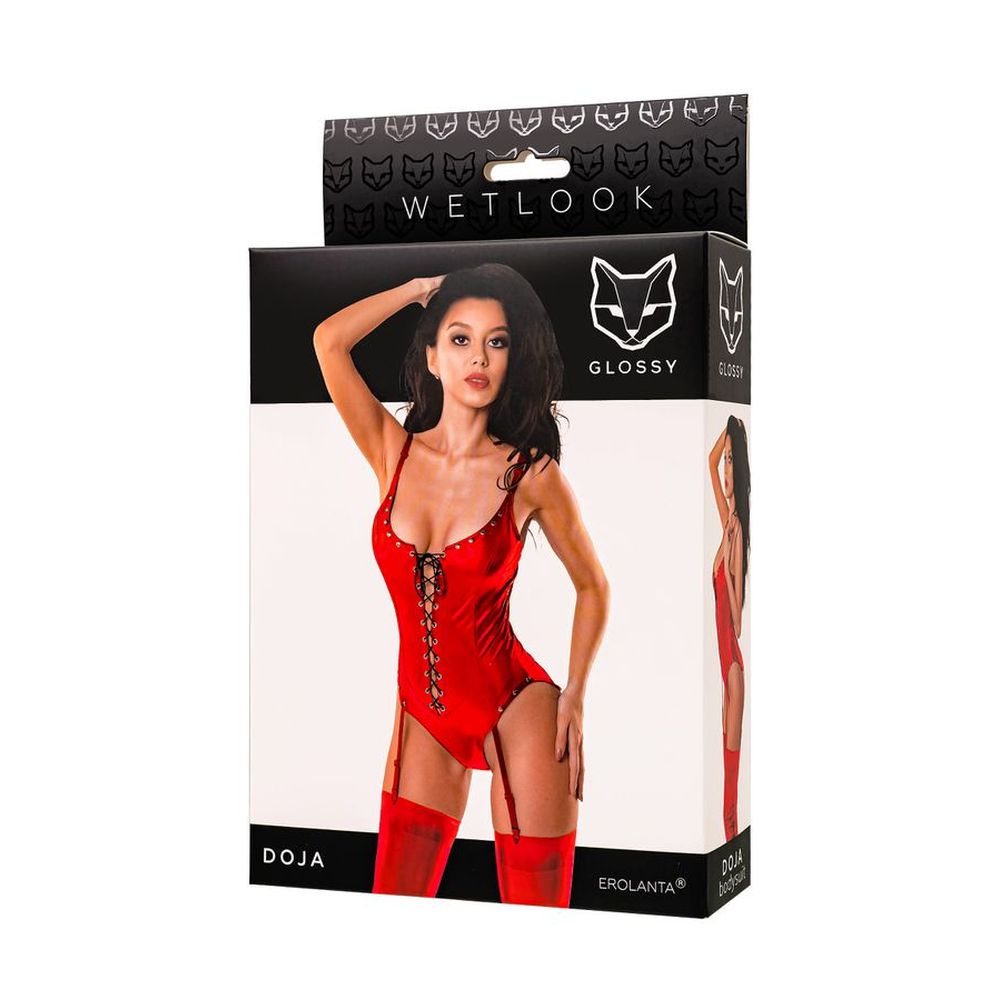 Glossy Doja Bodysuit Red - Image 5