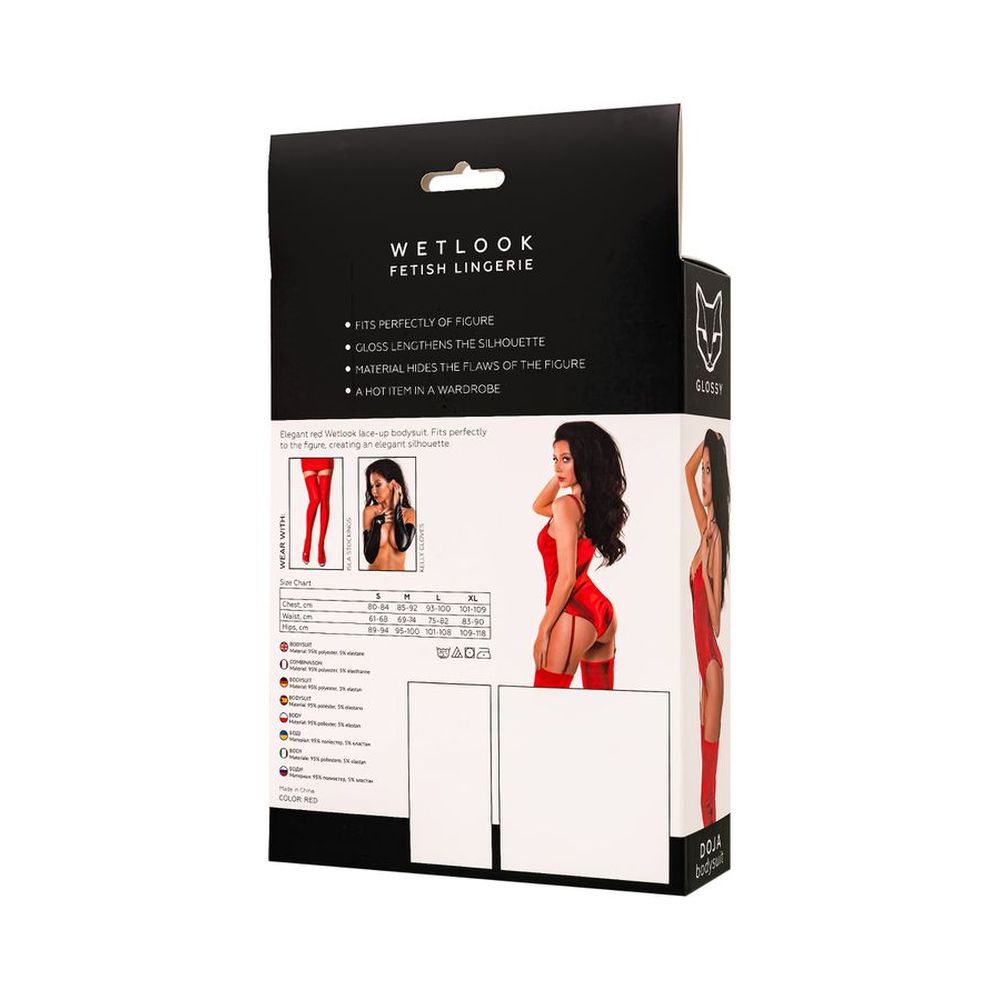 Glossy Doja Bodysuit Red - Image 6